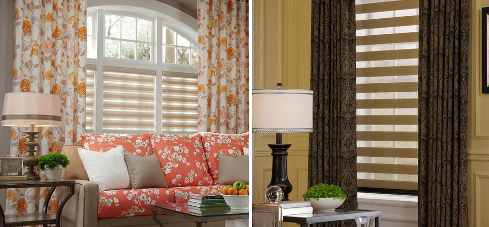 custom window shades - window shadings lafayette Interior Fashions Allure Transitional Shading window panels room darkening shades