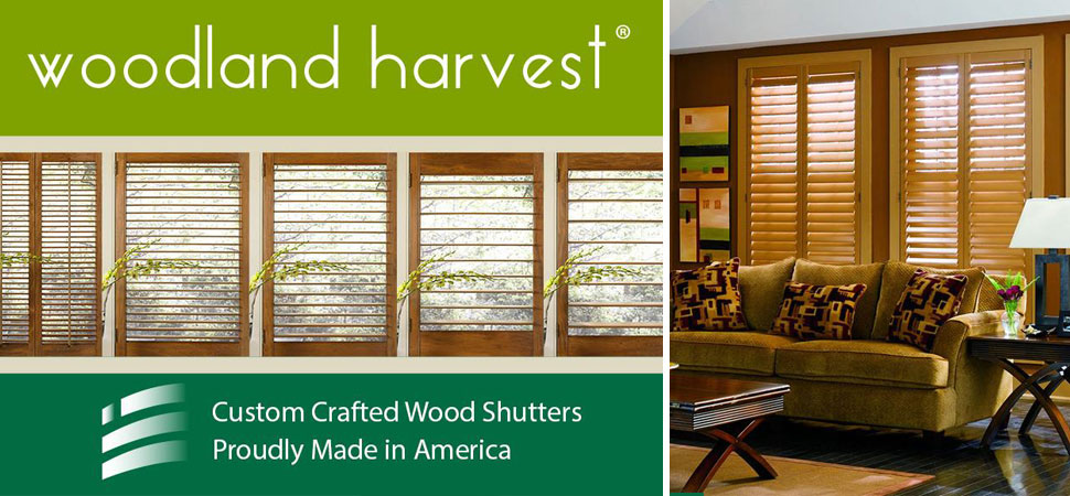 custom shutters - plantation shutters Made in America Woodland Harvest Shutters Premium Hardwoods white shutters