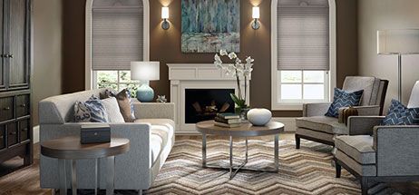 living room decor ideas grey blinds