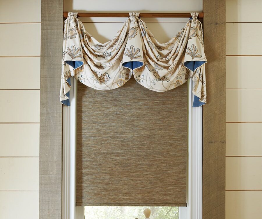 Swag Valance with genesis roller shade
